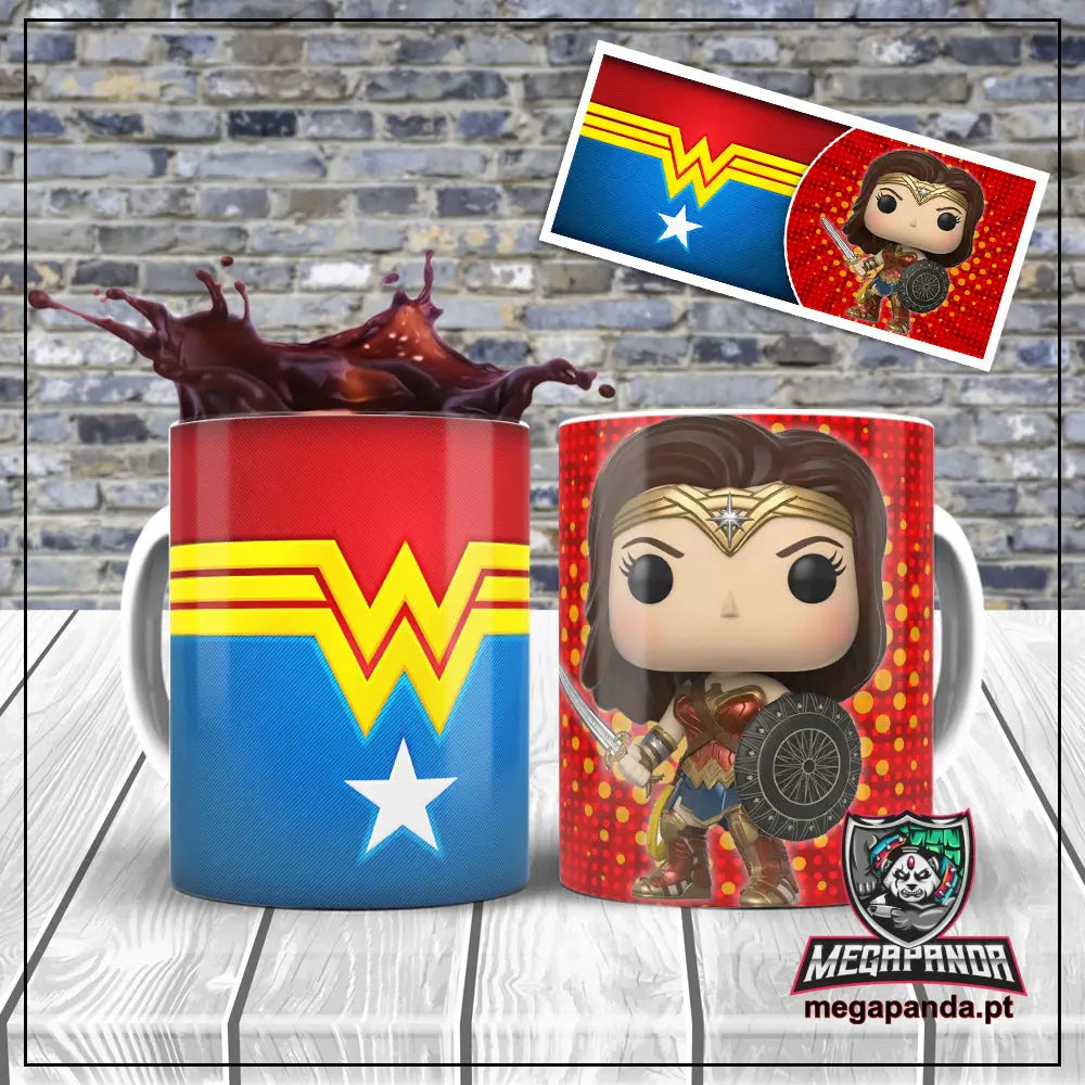 Caneca Liga da Justiça Mulher Maravilha Funko