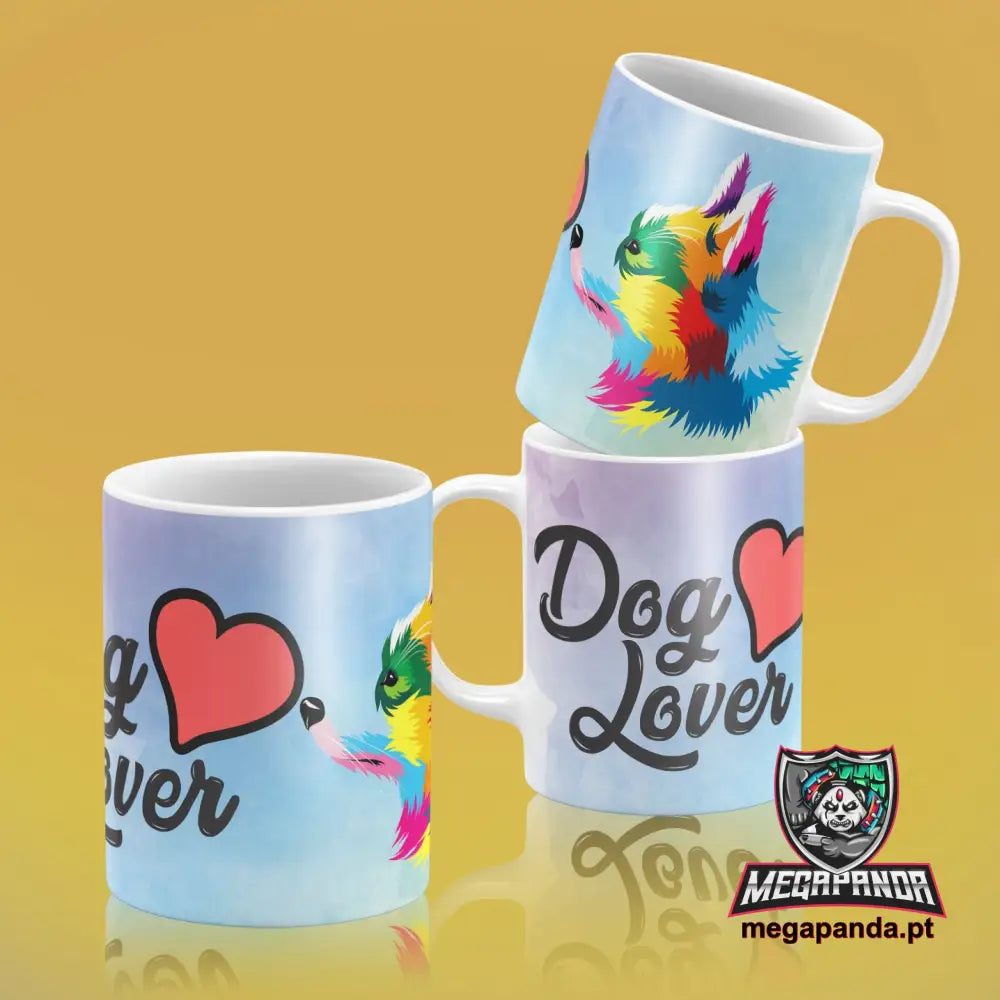 Caneca Lover Cães Colorida 10 Brindes