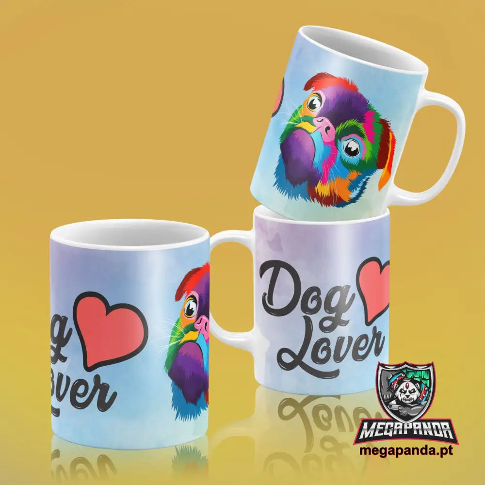 Caneca Lover Cães Colorida 13 Brindes