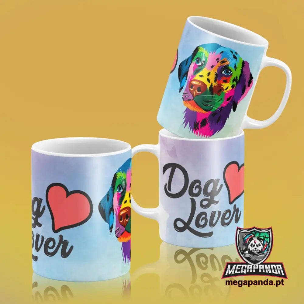 Caneca Lover Cães Colorida 3 Brindes