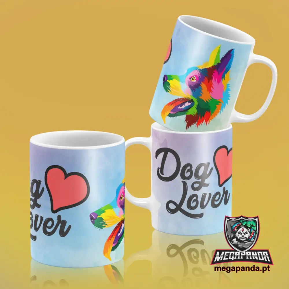 Caneca Lover Cães Colorida 7 Brindes