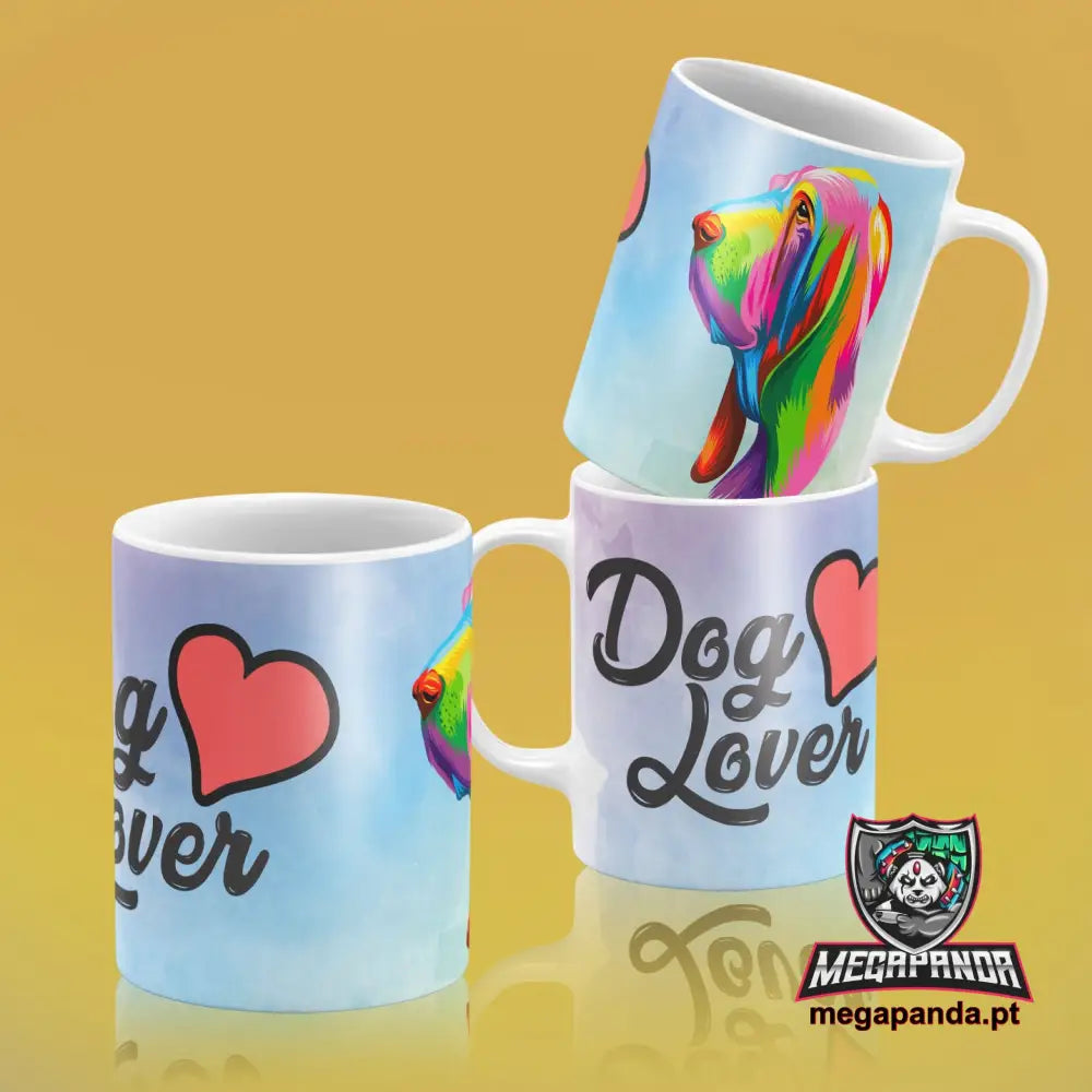 Caneca Lover Cães Colorida 8 Brindes