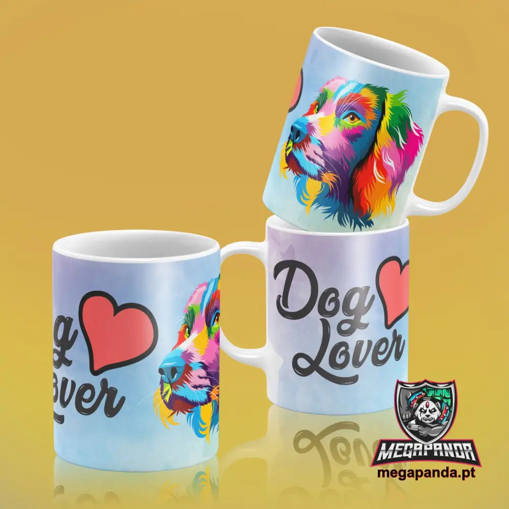 Caneca Lover Cães Colorida 9 Brindes