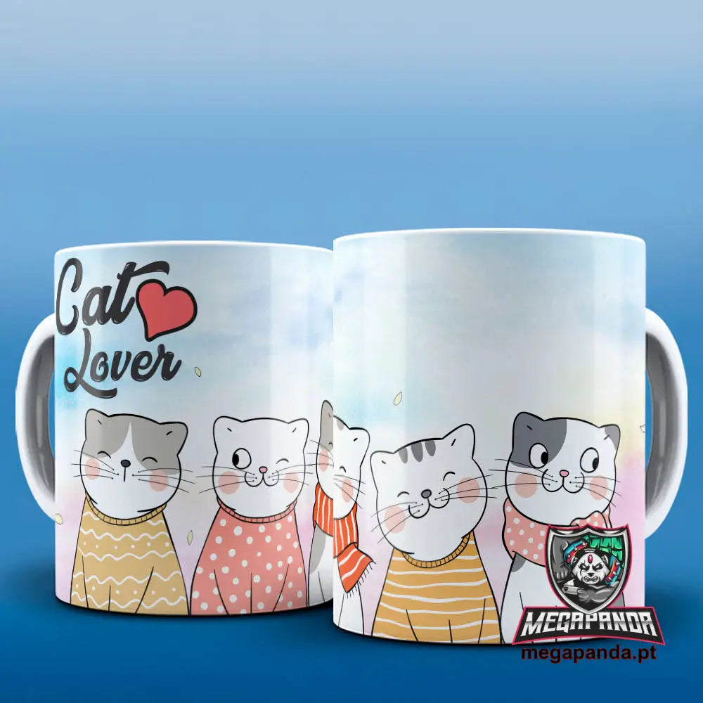 Caneca Lover Cat 5 Gatos 1 Brindes