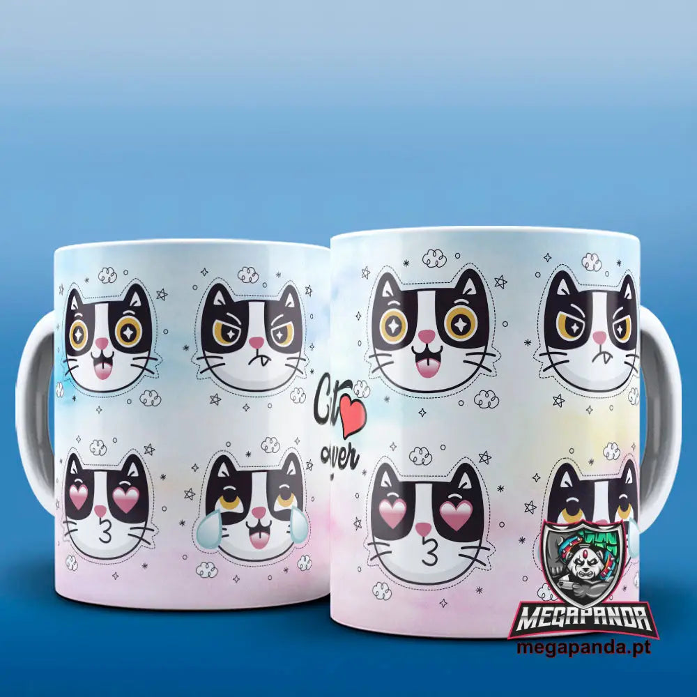 Caneca Lover Cat Emoji Brindes