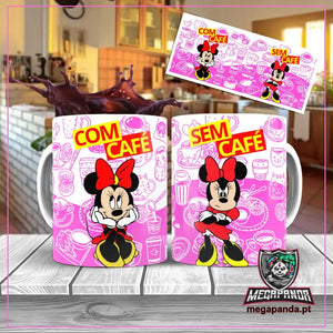 Caneca Minnie com e sem café