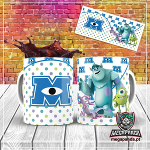 Caneca Monstros S.A Randall, Mike e James