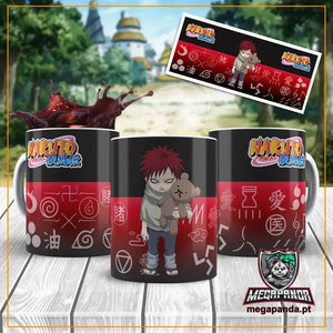 Caneca Naruto Gaara Infância Chibi