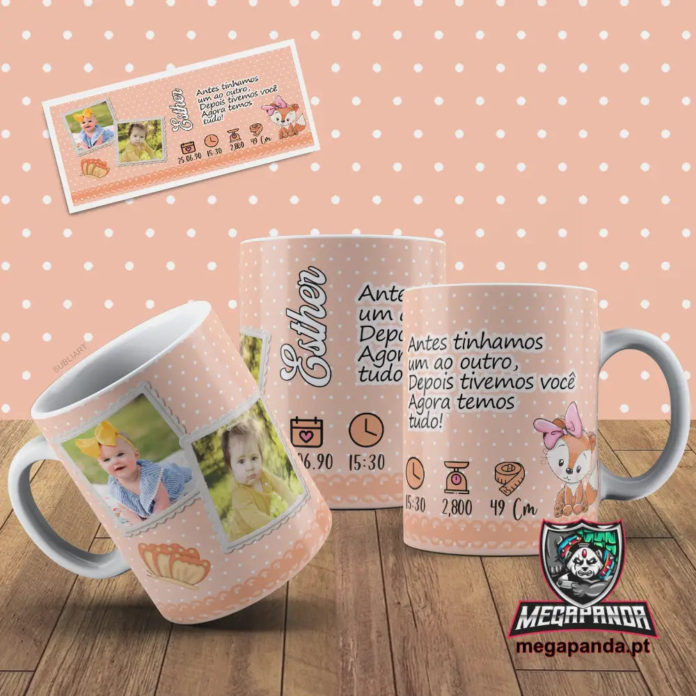 Caneca Nascimento Raposa Menina Brindes