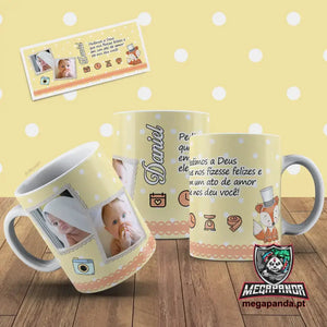 Taza de café Wake Up rojo/blanco