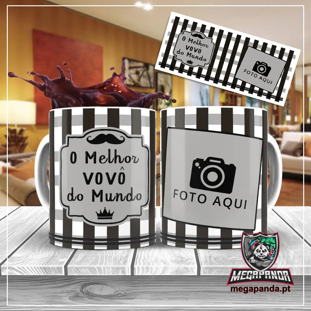 Caneca O Melhor Vovô Do Mundo 2 Brindes