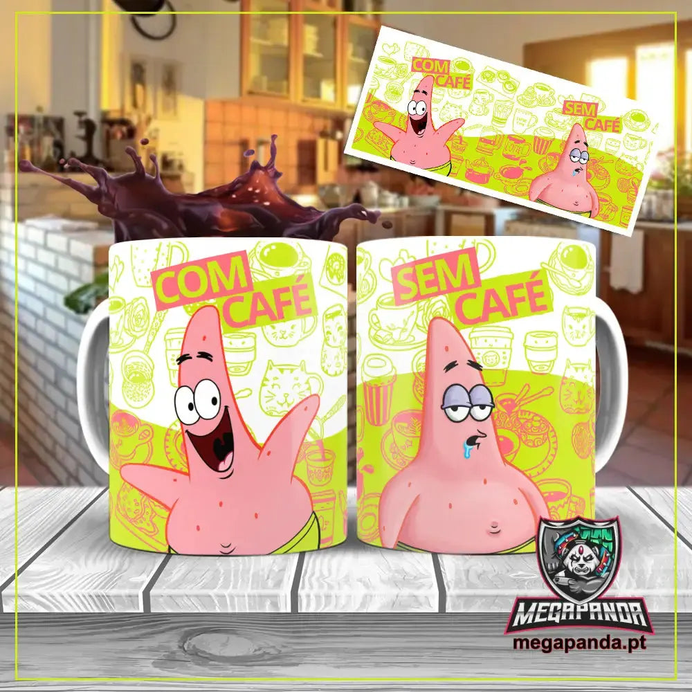 Caneca Patrick com e sem café