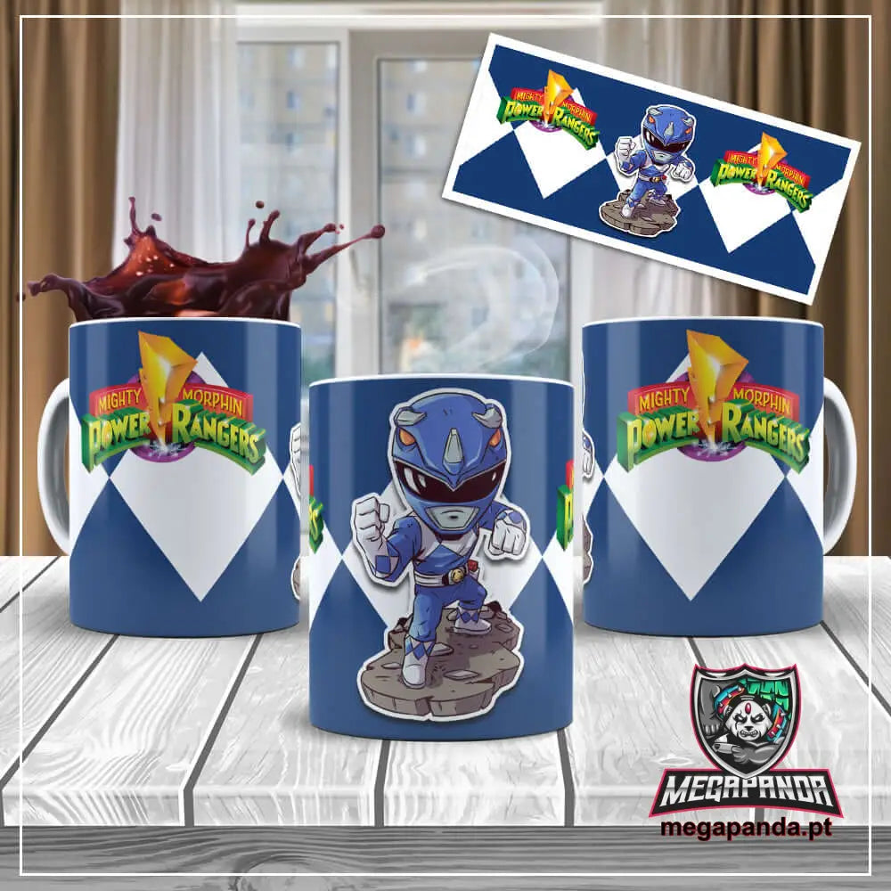 Caneca Power Ranger Azul Brindes