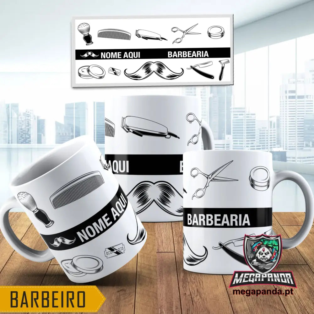 Caneca Profissões Barbeiro Barbearia Brindes