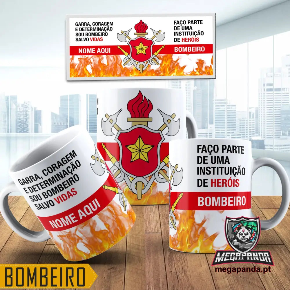 Caneca Profissões Bombeiro Brindes