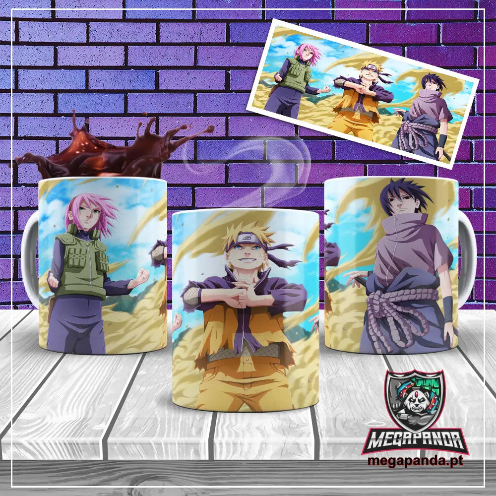 Caneca Sakura/Naruto/ Sasuke Brindes