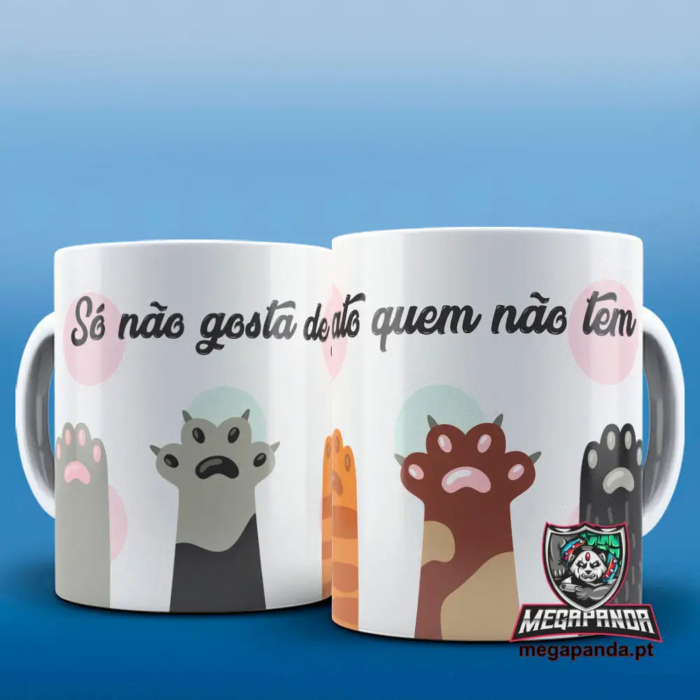 Caneca Só Não Gosta De Gato Quem Tem 2 Brindes