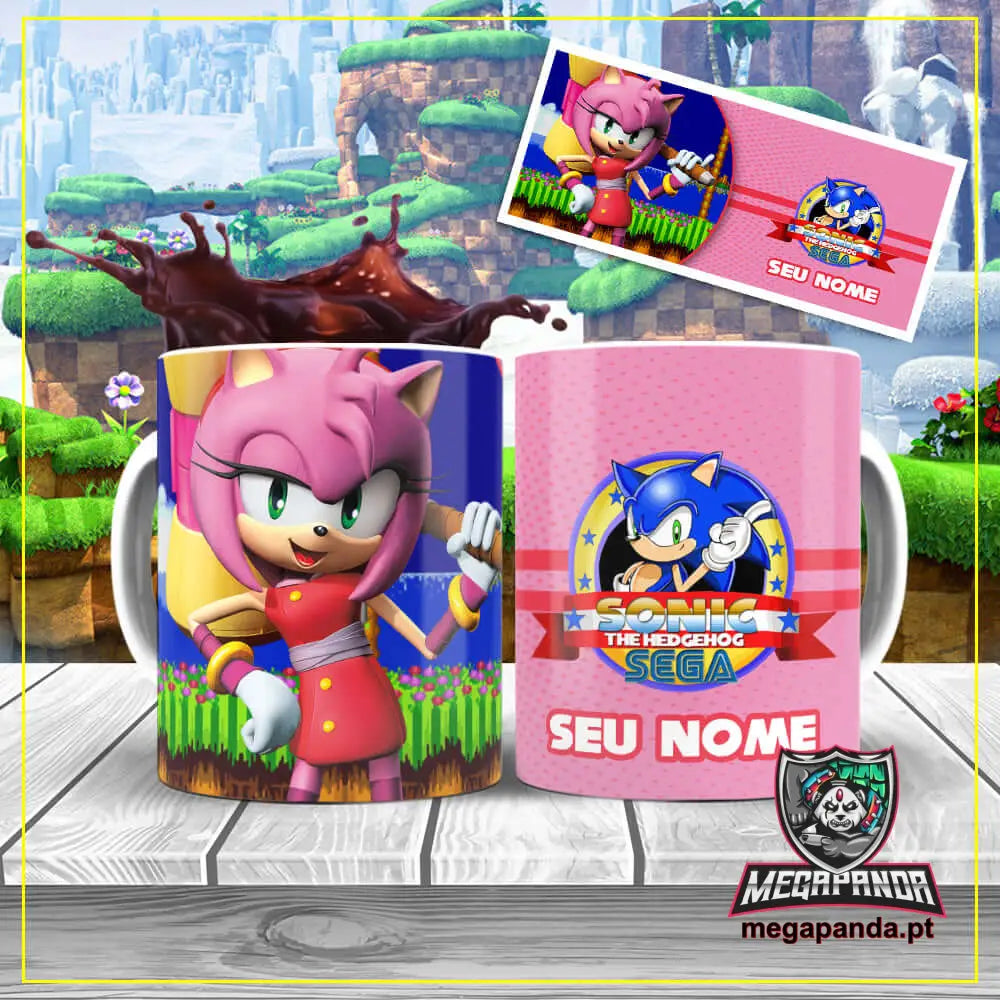 Caneca Sonic E Amigos Amy Rose Brindes