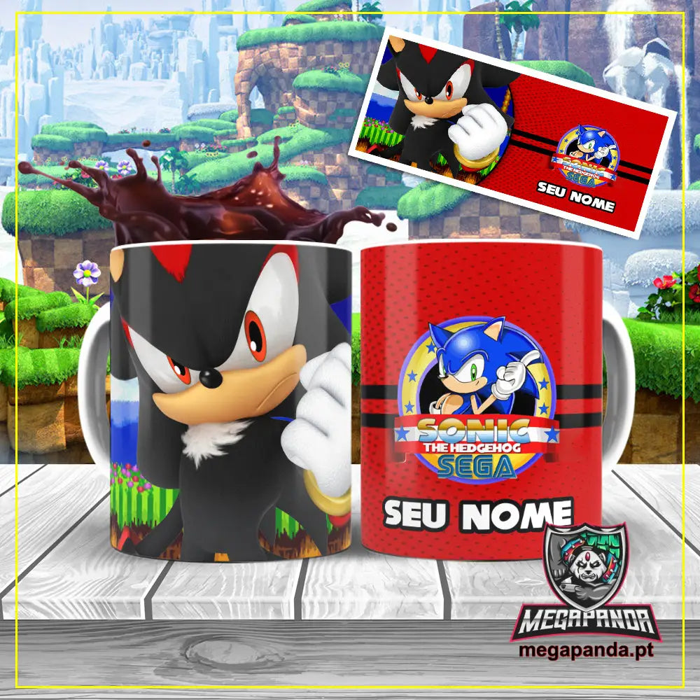 Caneca Sonic E Amigos Shadow Brindes