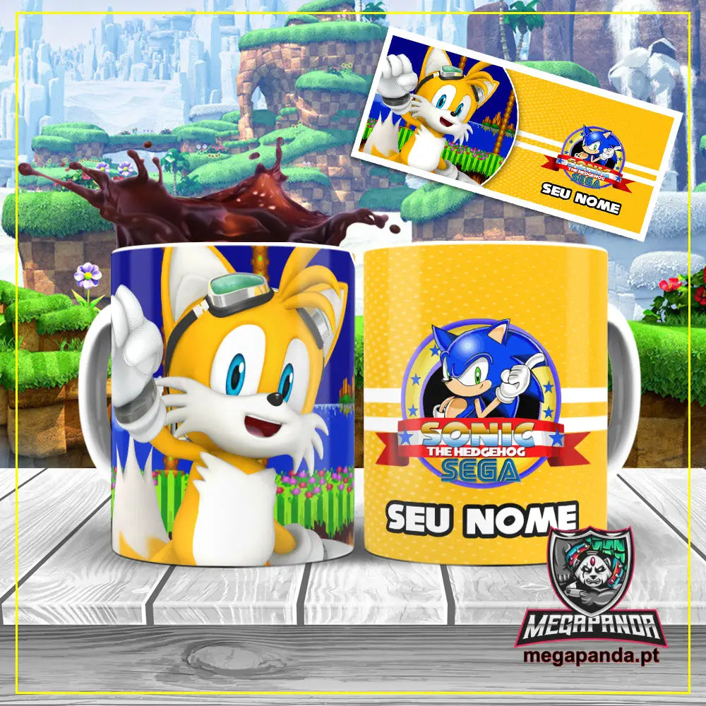 Caneca Sonic E Amigos Tails Brindes