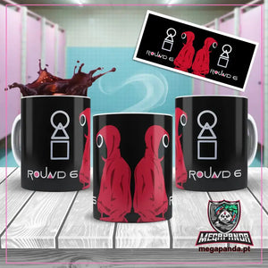 Taza Juego del Calamar Guard con círculo