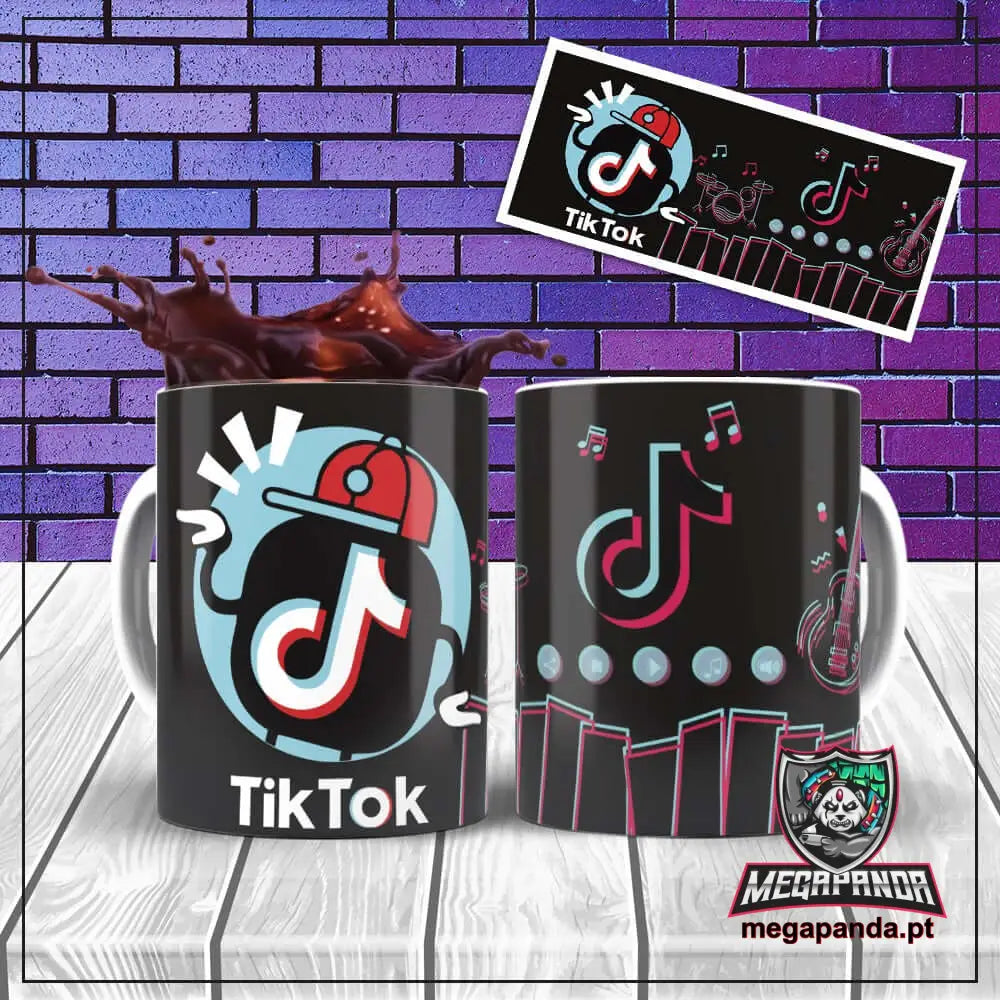 Caneca Tik Tok 5 Brindes