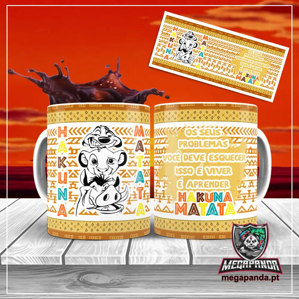 Caneca Trio Hakuna Matata Monocrómatico