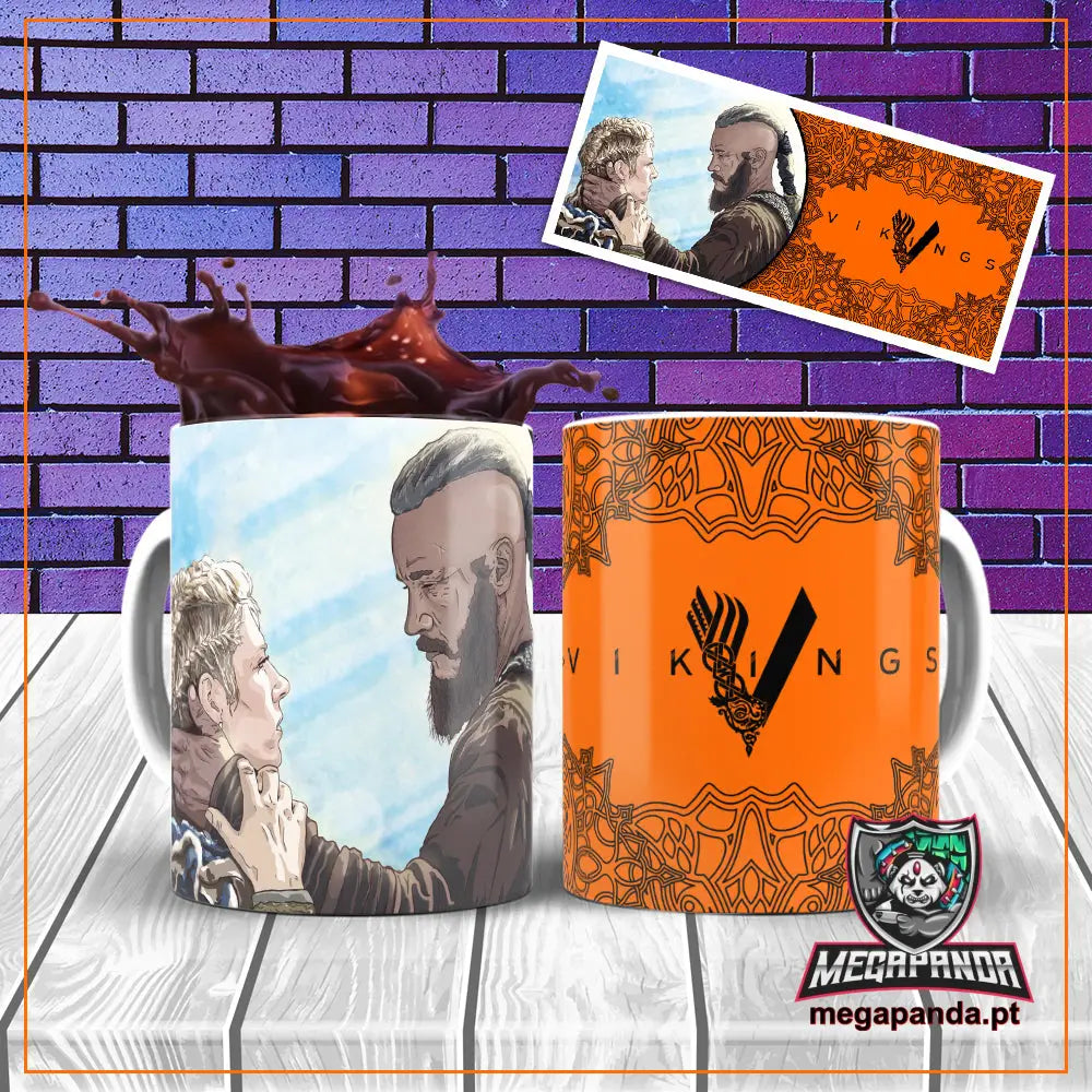 Caneca Viking Lagertha e Ragnar 1