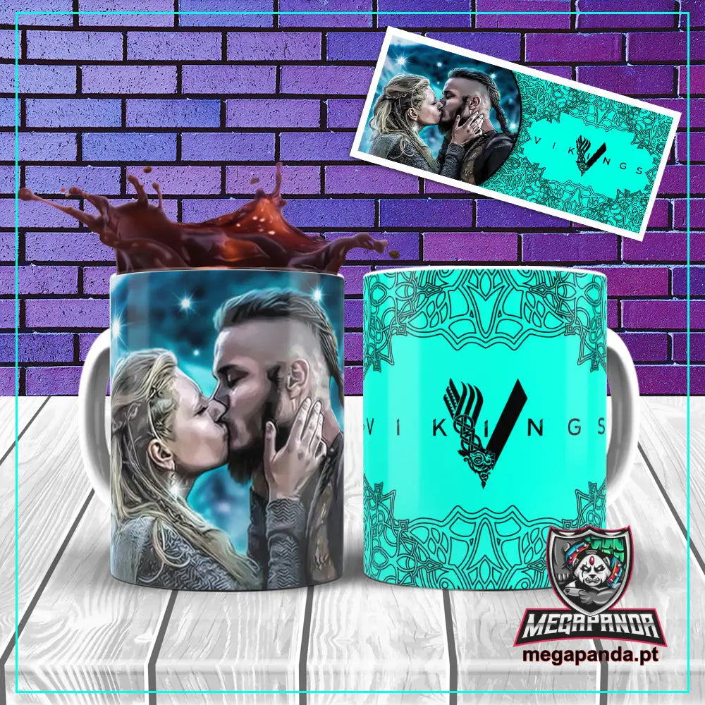 Caneca Viking Lagertha e Ragnar 2