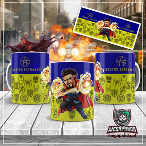 Caneca Vingadores Chibi Doutor Estranho
