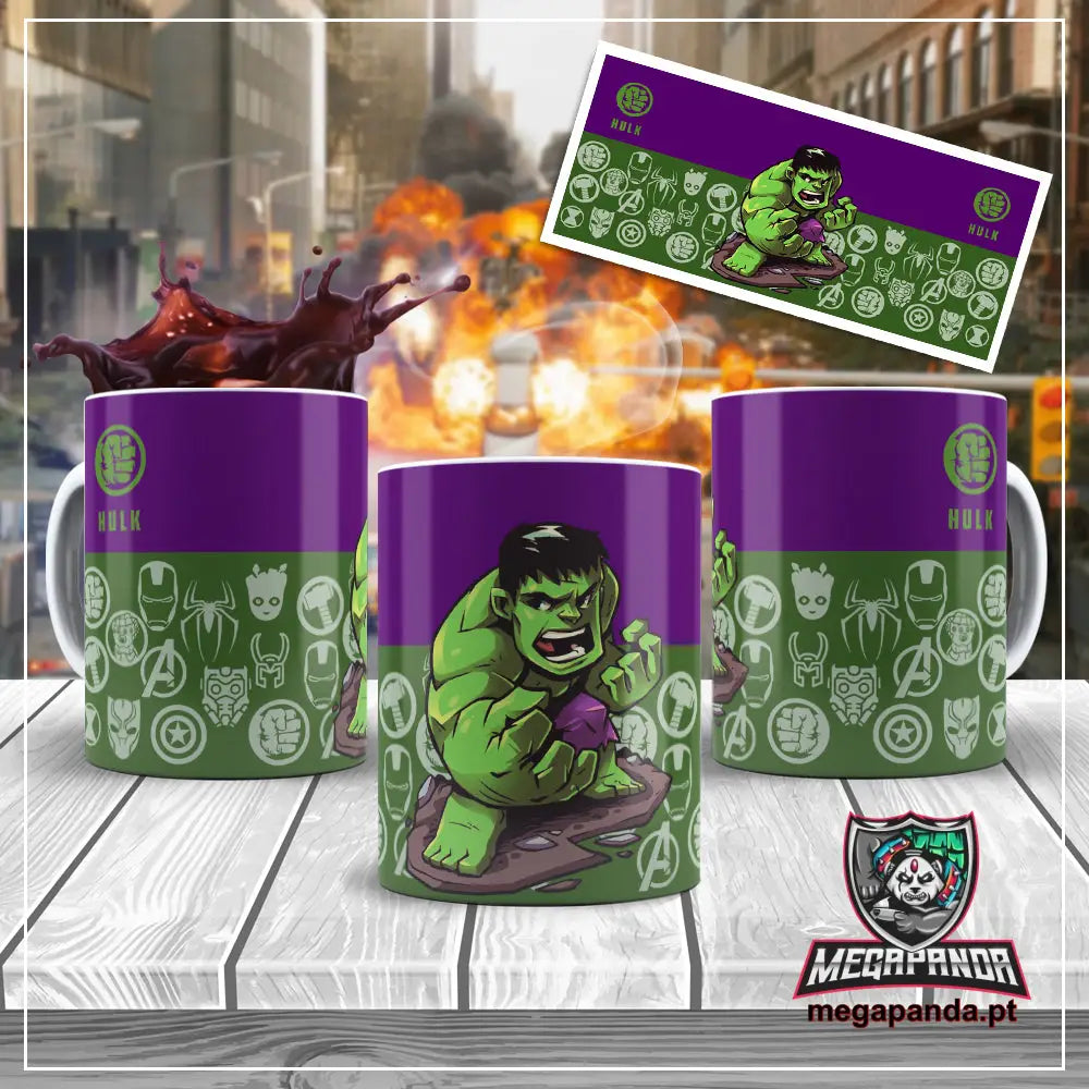 Caneca Vingadores Chibi Hulk Brindes