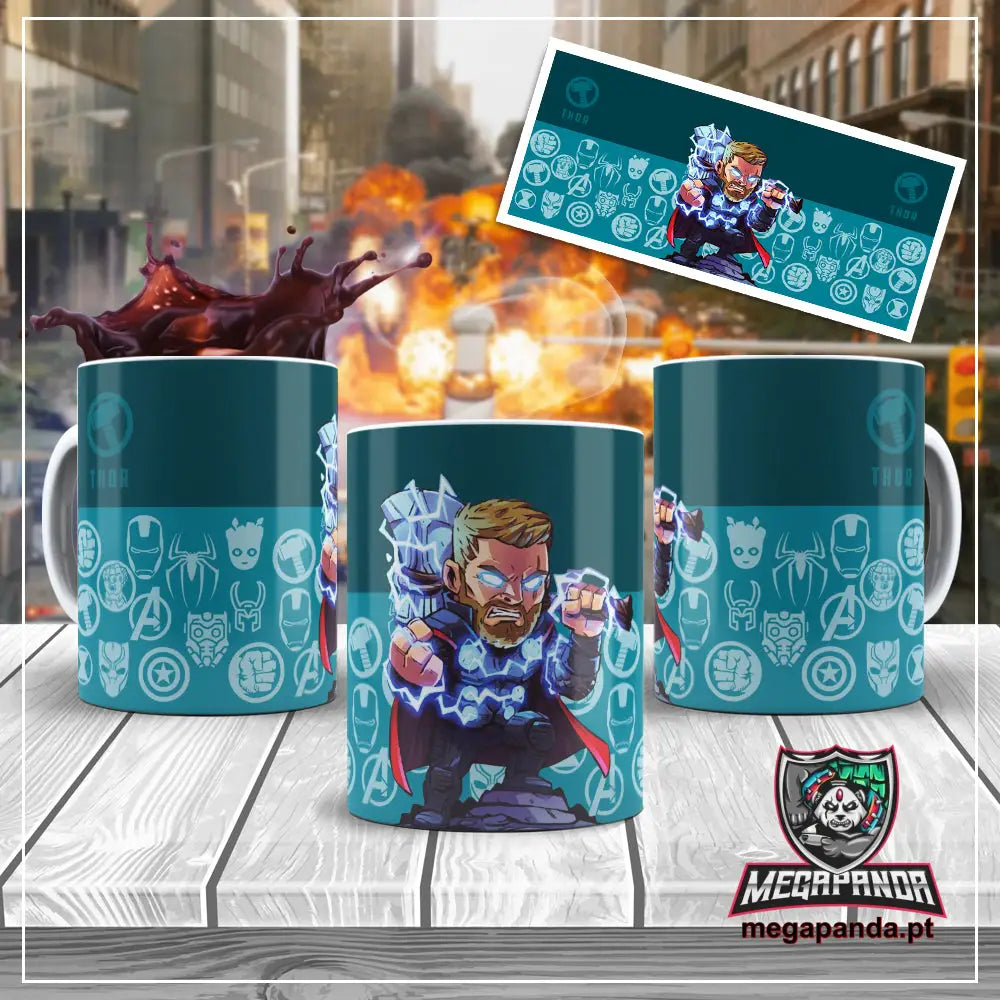 Caneca Vingadores Chibi Thor