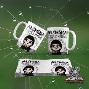Taza Wandinha alérgica