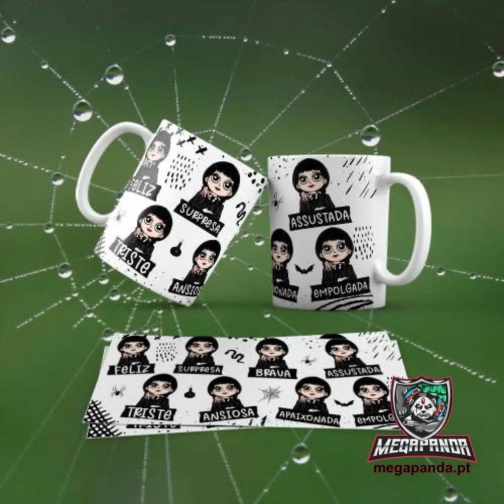 Caneca Wandinha Emoções Brindes