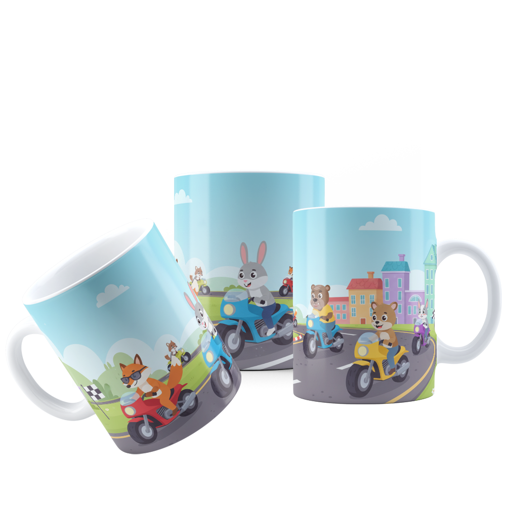 Canecas Kids – Conjunto Infantil de Caneca com Sereias, Unicórnios, Carros e Princesas