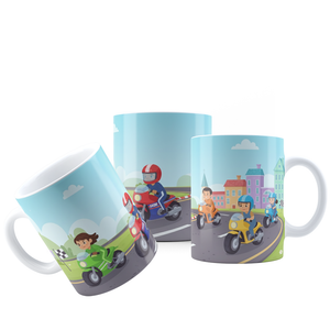 Canecas Kids – Conjunto Infantil de Caneca com Sereias, Unicórnios, Carros e Princesas