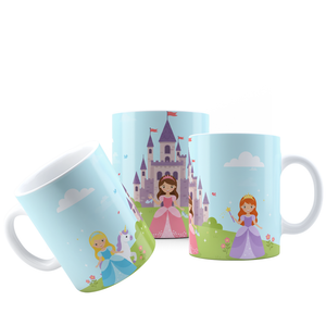Canecas Kids – Conjunto Infantil de Caneca com Sereias, Unicórnios, Carros e Princesas