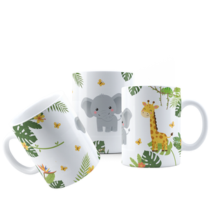 Canecas Animais da Selva – Caneca Infantil Divertida