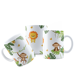 Canecas Animais da Selva – Caneca Infantil Divertida