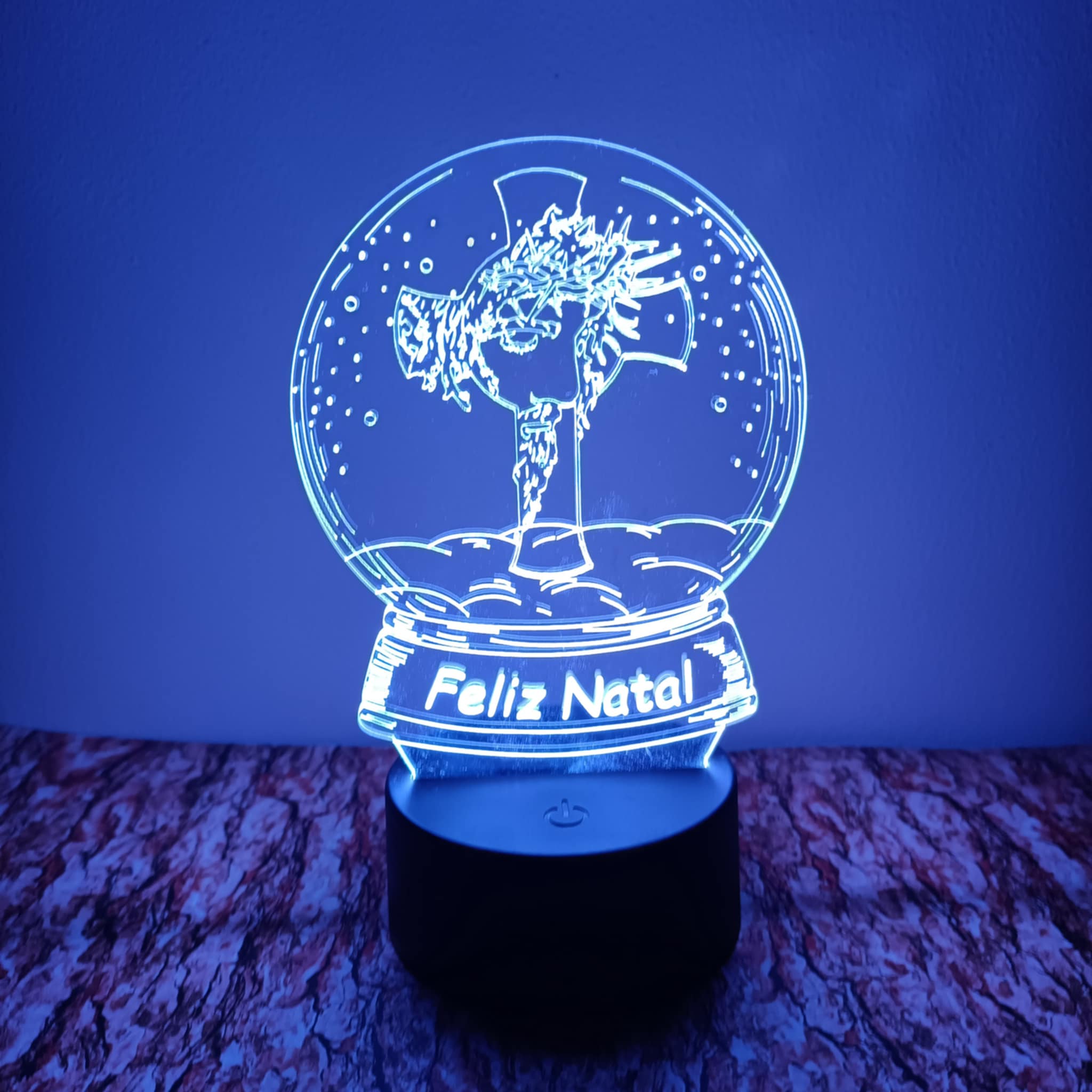 Jesus Feliz Natal LED 16cm