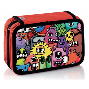 Estuche Triple B.BOX con Material Escolar Monstruos