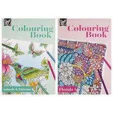 Caja con libro para colorear con 10 lápices 96 diseños de mandalas