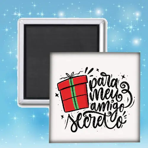 Azulejo cuadrado blanco brillante con imán