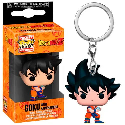 Porta-chaves Pocket POP Dragon Ball Z Goku com Kamehameha