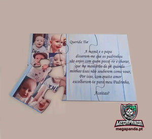 Puzzle de Madera A5 Blanco de 6 Piezas