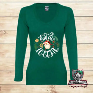 Camiseta larga mujer Así que es Navidad