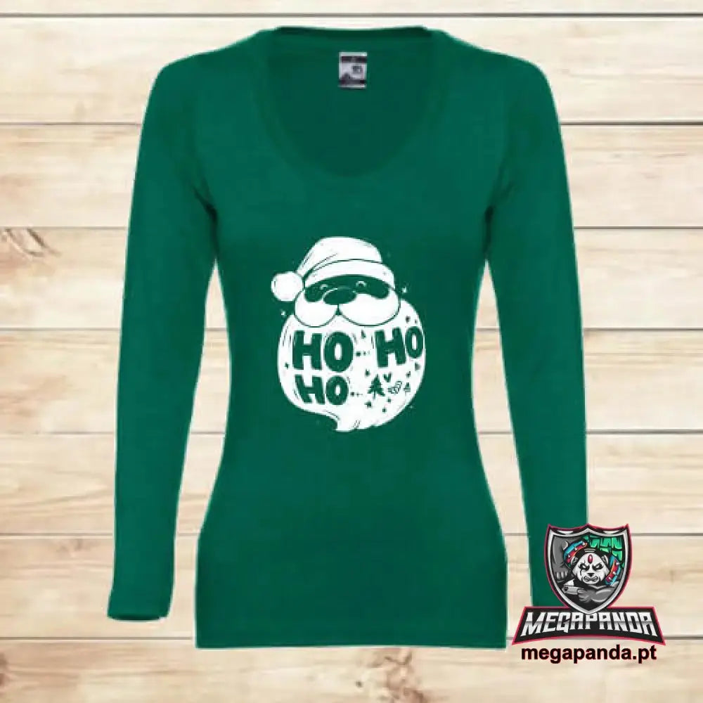 Camiseta Larga Mujer Navidad Barba HOHOHO