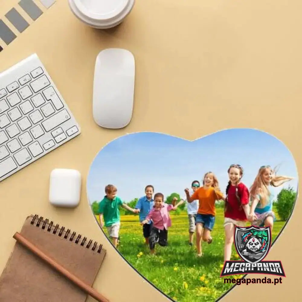 alfombrilla de ratón con forma de corazón