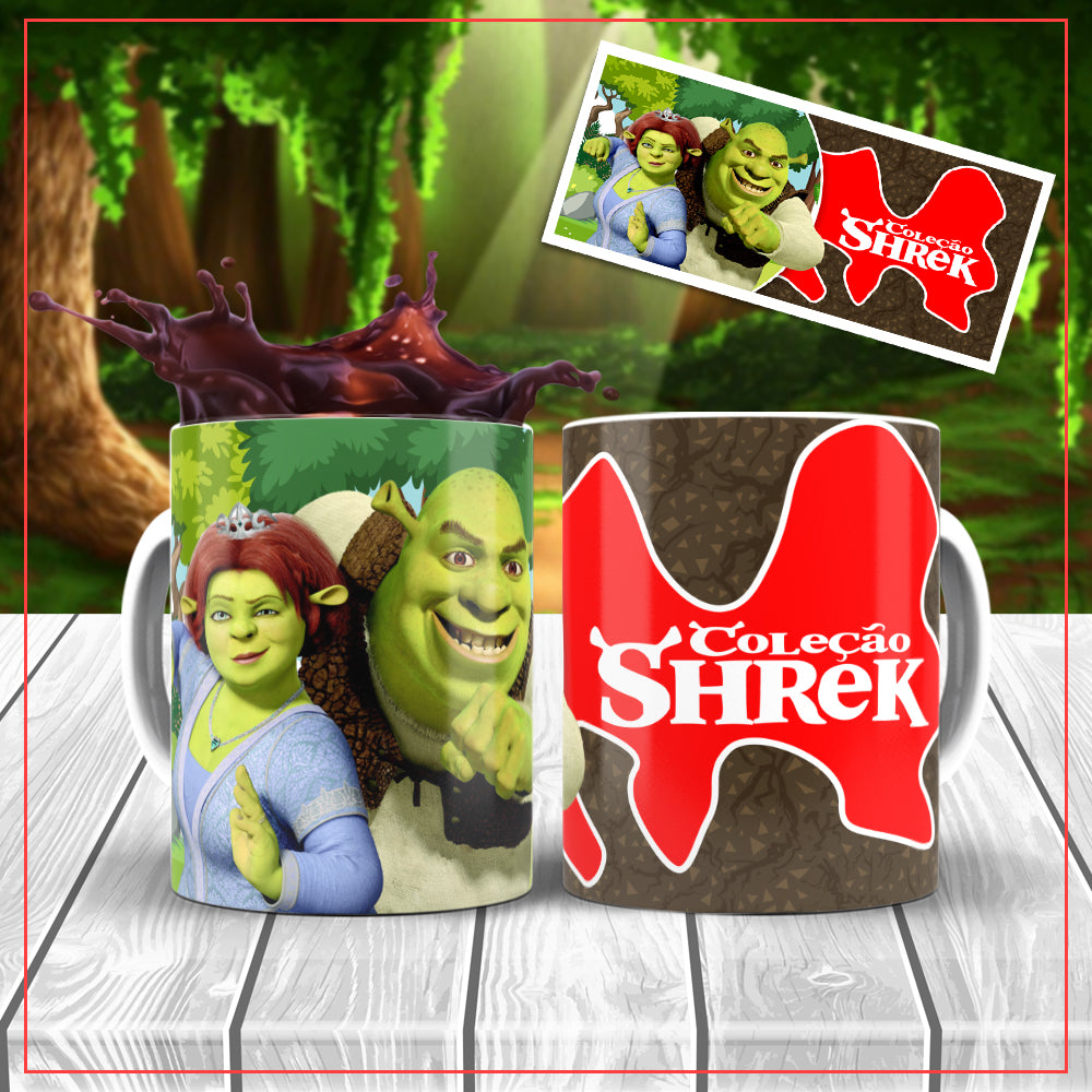 Caneca Fiona e Shrek